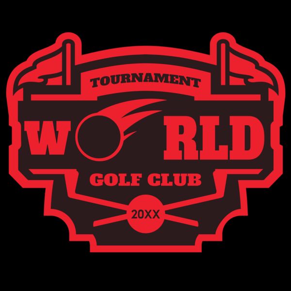 World Tournament Golf club logo template Thumbnail