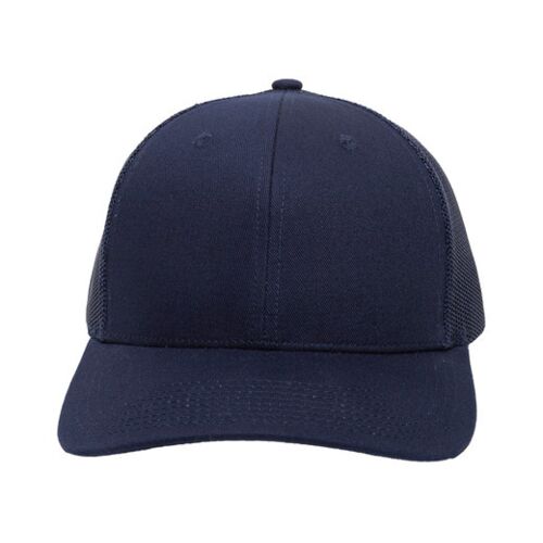Structured Trucker With Solid Mesh Back Hat Thumbnail