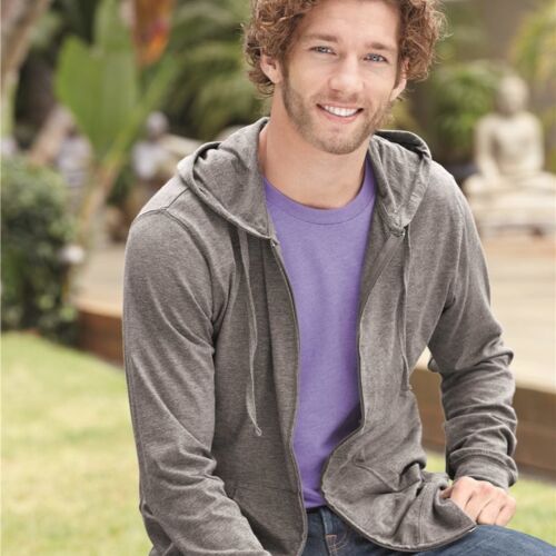 Lightweight Jersey Full-Zip Hooded T-Shirt Thumbnail