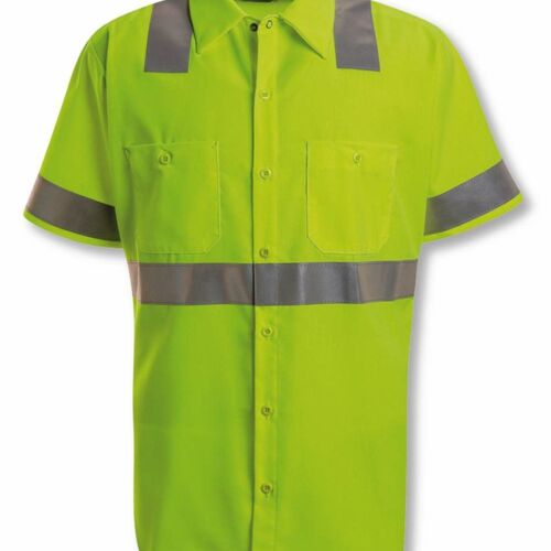 Men's High Visibility Safety Short Sleeve Work Shirt Thumbnail