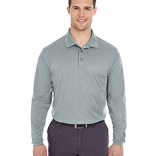 Adult Cool & Dry Long-Sleeve Mesh Piqué Polo Thumbnail