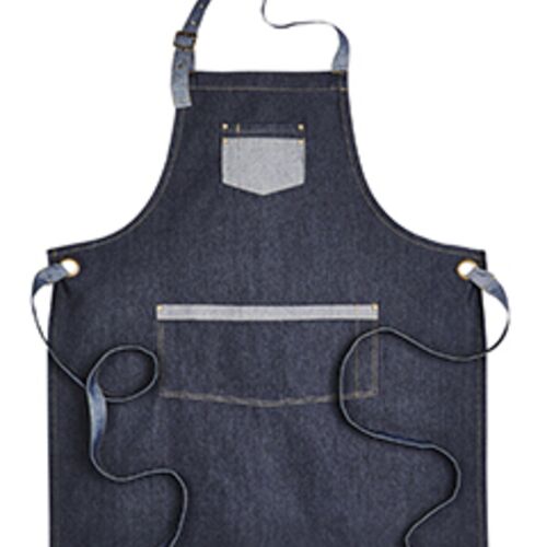 Unisex Domain Contrast Denim Bib Apron Thumbnail
