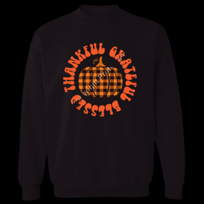 Thankful grateful blessed checkered pumpkin Thumbnail