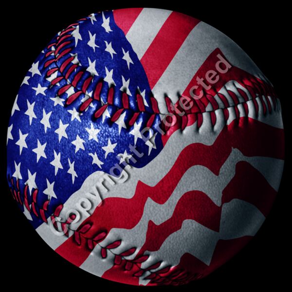 Amercian Flag Baseball Thumbnail